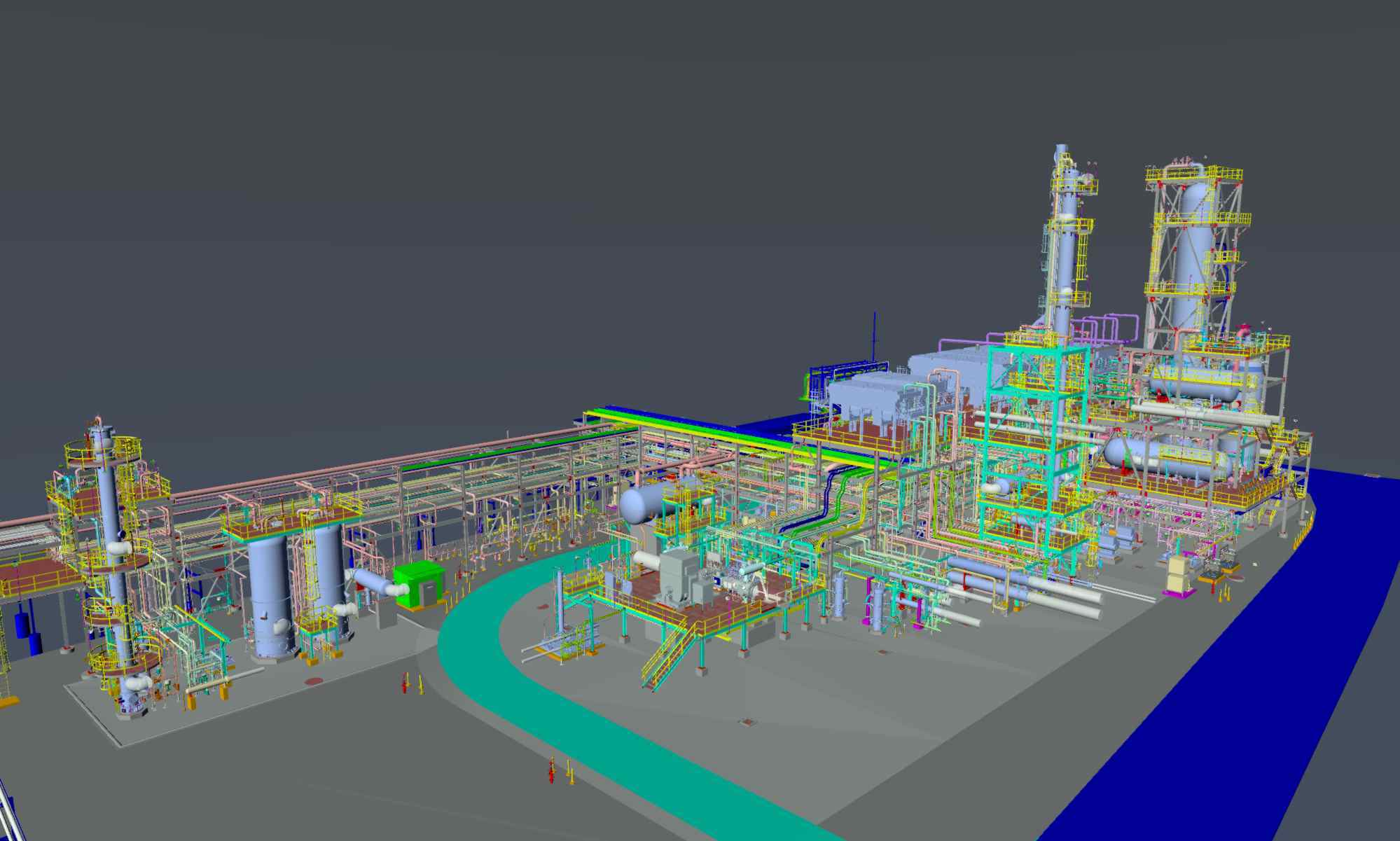 KP Engineering's piping design sketch of a renewable diesel plant located in Southwest United States