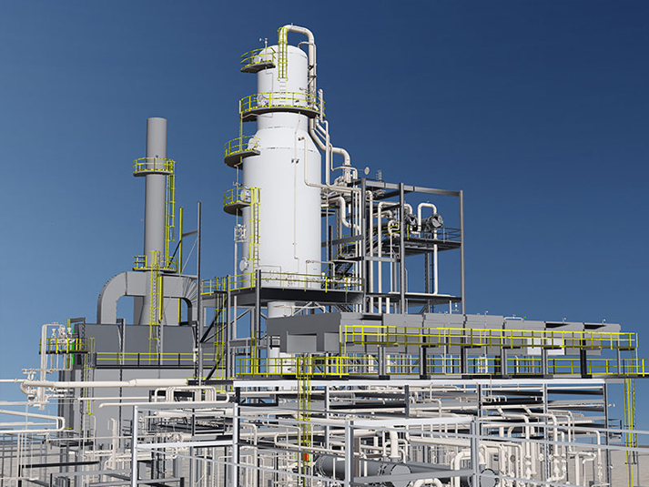 3D Rendering of KP Engineering Crude Distillation Unit (CDU) & Vacuum Distillation Unit (VDU)